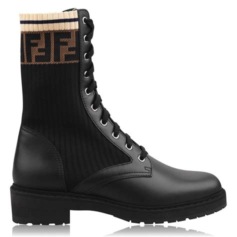 fendi rockoko boots sizing|rockoko knit leather combat boots.